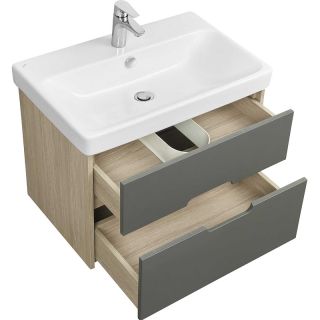 Тумба под раковину Акватон Оливия 70см грей/дуб ойстер 1A254301OLUG0